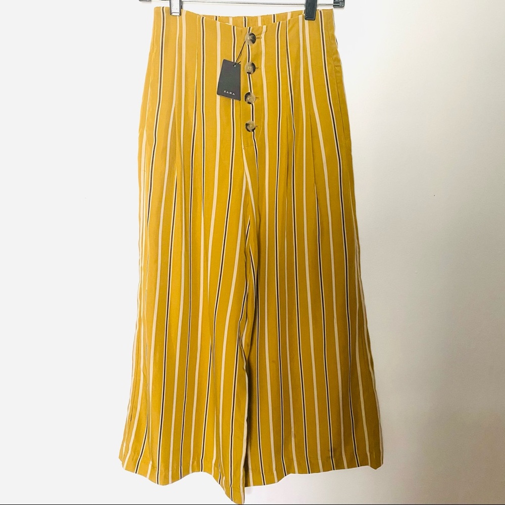 Zara | Striped High Waisted Culottes